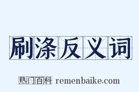 刷涤反义词是什么意思的图片